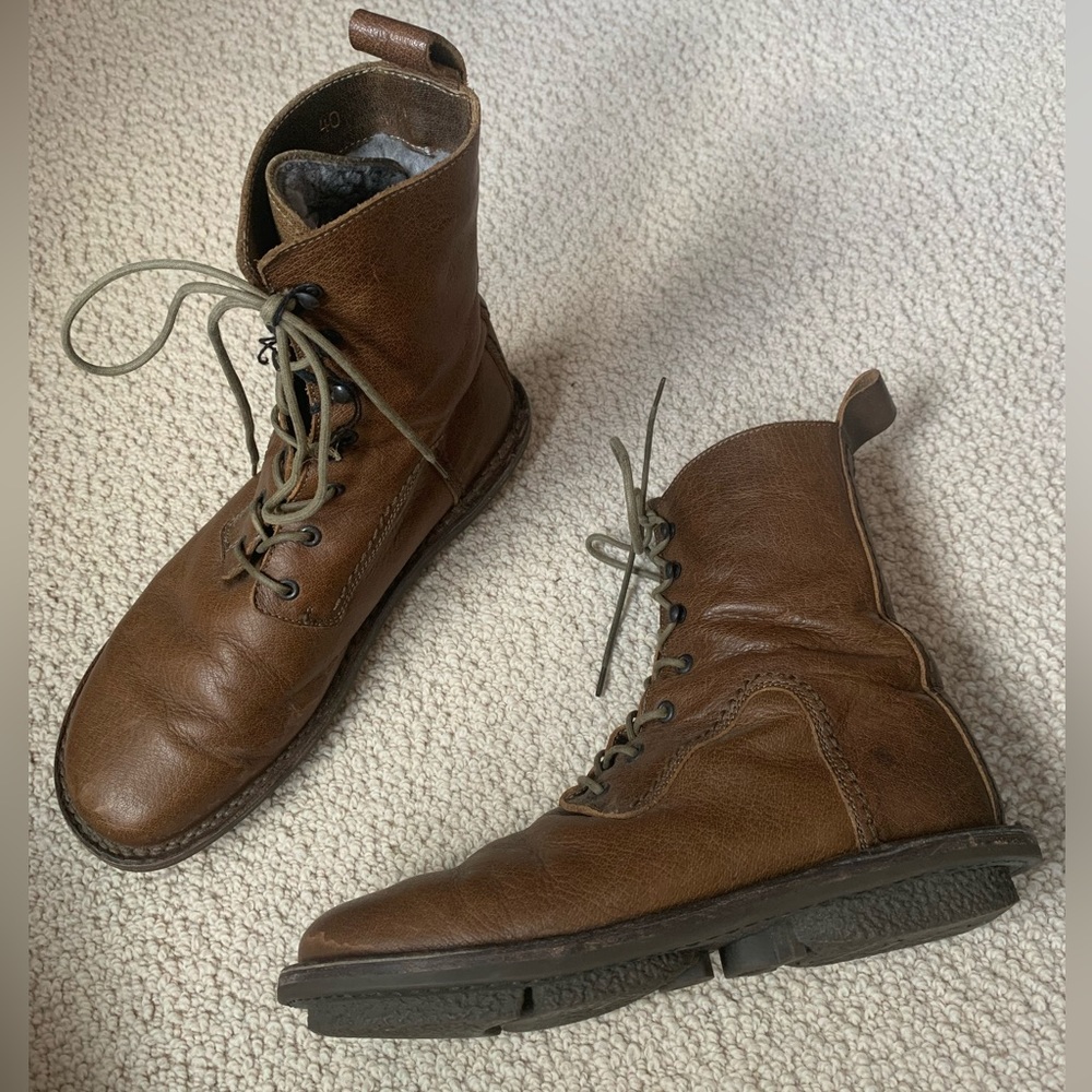Trippen leather fur lined boot